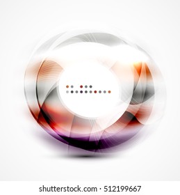 Colorful abstract circle banner, vector message presentation template