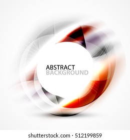 Colorful abstract circle banner, vector message presentation template