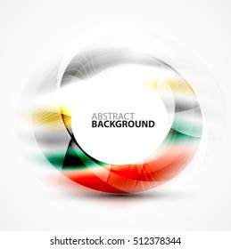 Colorful abstract circle banner, vector message presentation template