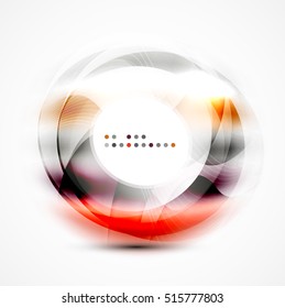 Colorful abstract circle banner, vector message presentation template