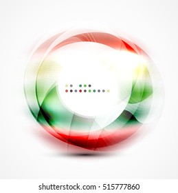 Banner de círculo abstracto colorido, plantilla de presentación de mensajes vectoriales