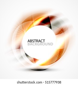 Colorful abstract circle banner, vector message presentation template