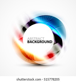 Colorful abstract circle banner, vector message presentation template