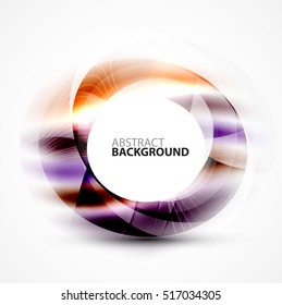 Colorful abstract circle banner, vector message presentation template