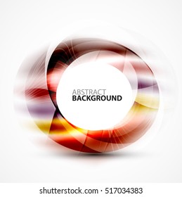 Colorful abstract circle banner, vector message presentation template