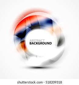 Colorful abstract circle banner, vector message presentation template