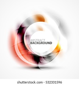Colorful abstract circle banner, vector message presentation template
