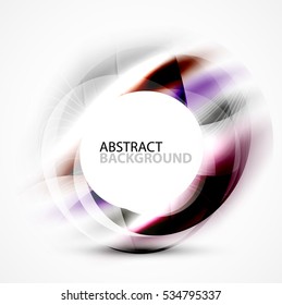 Banner de círculo abstracto colorido, plantilla de presentación de mensajes vectoriales