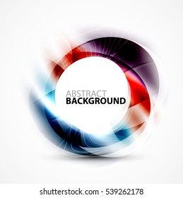 Colorful abstract circle banner, vector message presentation template