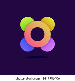 Colorful abstract circle design vector