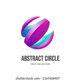 Farbige Vorlage für abstraktes Circle Logo