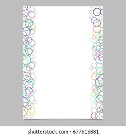 Colorful abstract circle pattern brochure template - vector design from rings for presentations, page designs