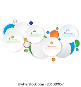 Colorful abstract circle with space text design