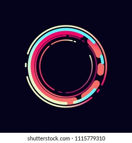 Colorful abstract circle. Technology design. Vector illustration