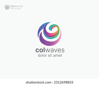 Colorful abstract circle vector logo