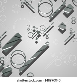 Colorful abstract circles background, dynamic illustration.