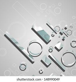 Colorful abstract circles background, dynamic illustration.