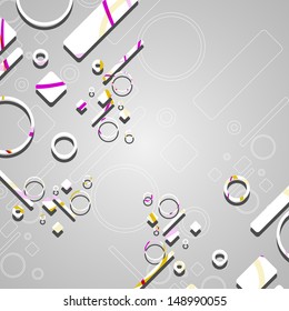 Colorful abstract circles background, dynamic illustration.