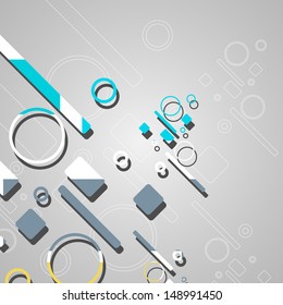Colorful abstract circles background, dynamic illustration.