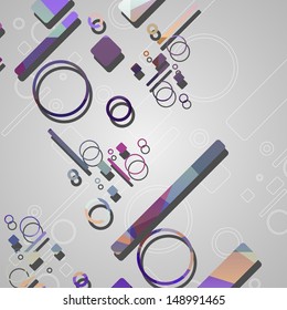Colorful abstract circles background, dynamic illustration.