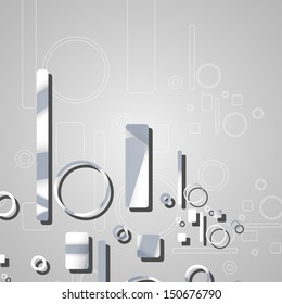 Colorful abstract circles background, dynamic illustration. 