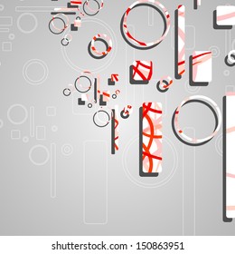 Colorful abstract circles background, dynamic illustration.