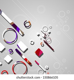 Colorful abstract circles background, dynamic illustration.