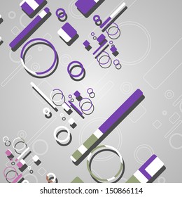 Colorful abstract circles background, dynamic illustration.