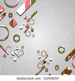 Colorful abstract circles background, dynamic illustration.