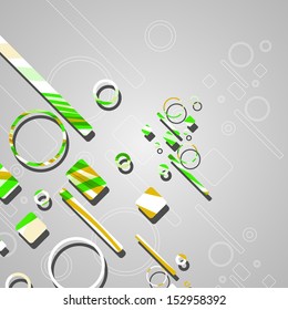 Colorful abstract circles background, dynamic illustration.