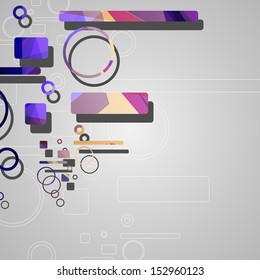 Colorful abstract circles background, dynamic illustration.