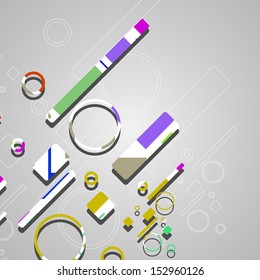 Colorful abstract circles background, dynamic illustration.
