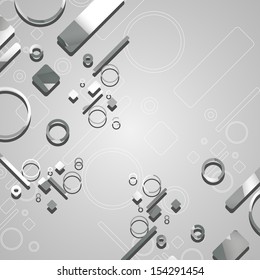 Colorful abstract circles background, dynamic illustration.