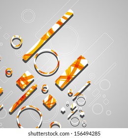 Colorful abstract circles background, dynamic illustration.
