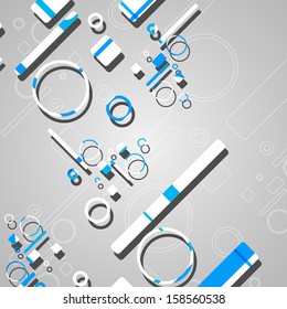 Colorful abstract circles background, dynamic illustration.