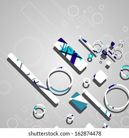 Colorful abstract circles background, dynamic illustration.
