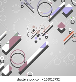 Colorful abstract circles background, dynamic illustration.