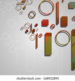 Colorful abstract circles background, dynamic illustration.