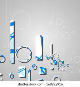 Colorful abstract circles background, dynamic illustration.