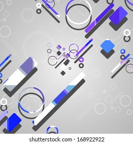 Colorful abstract circles background, dynamic illustration.