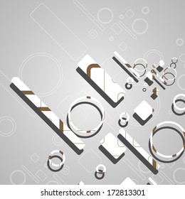 Colorful abstract circles background, dynamic illustration.