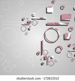 Colorful abstract circles background, dynamic illustration.
