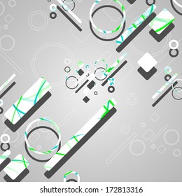Colorful abstract circles background, dynamic illustration.