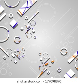Colorful abstract circles background, dynamic illustration.
