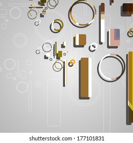 Colorful abstract circles background, dynamic illustration.