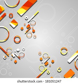 Colorful abstract circles background, dynamic illustration.