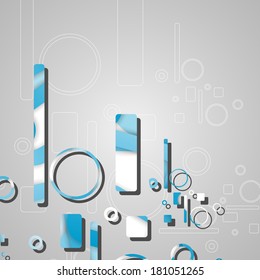 Colorful abstract circles background, dynamic illustration.