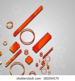 Colorful abstract circles background, dynamic illustration.