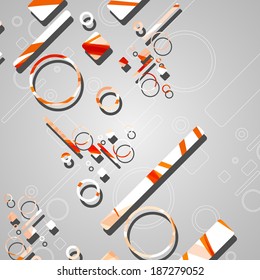 Colorful abstract circles background, dynamic illustration.