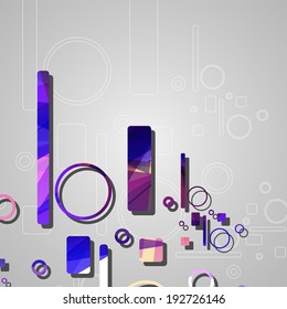 Colorful abstract circles background, dynamic illustration.